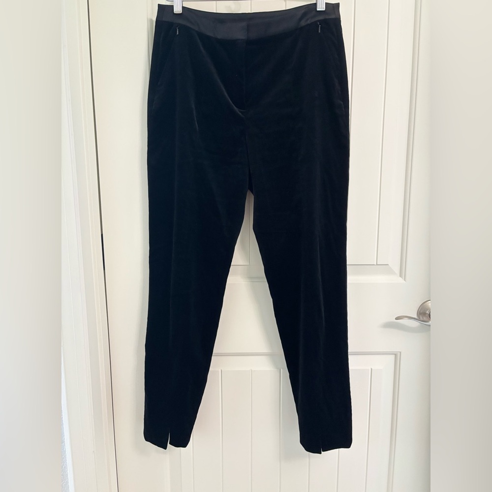 Worth Black Velvet Trousers Sz 6